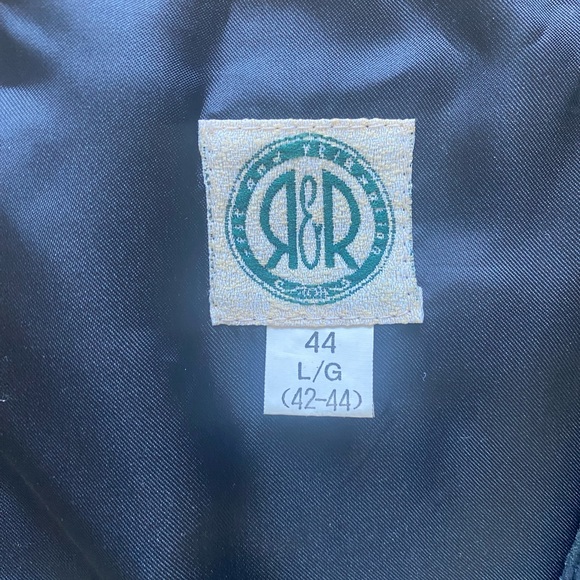 Mens vintage navy velvet vest size L - Picture 2 of 3